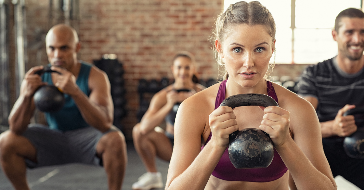 Image showing correct goblet squats form.