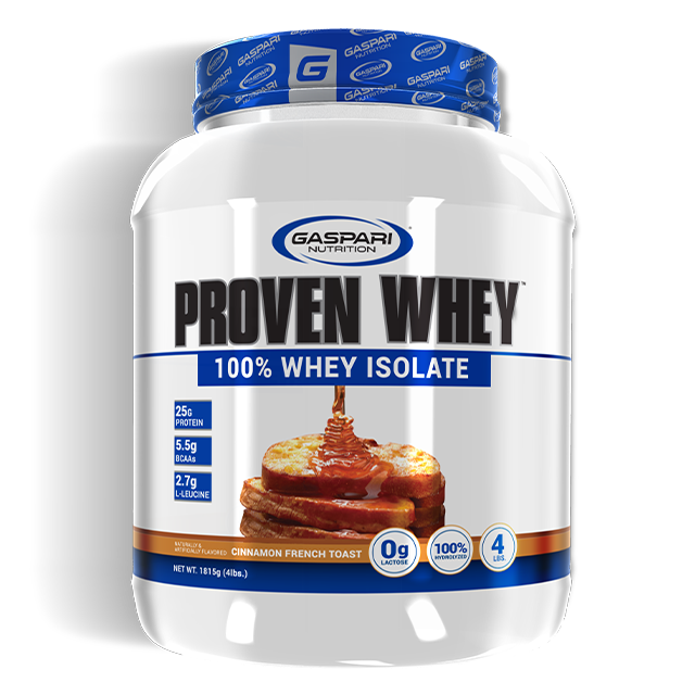 Proven Whey cinnamon french toast whey protein isolate by Gaspari Nutrition