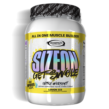 SizeOn intra-workout supplement in Lemon Ice flavor by Gaspari Nutrition