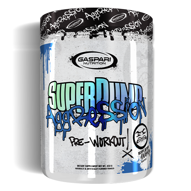 SuperPump Aggression Pre-Workout in berry berry angry flavor