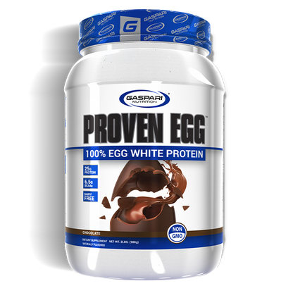 Gaspari Nutrition Proven Egg, Egg  White Protein Powder, Chocolate Flavor, 2lb bottle