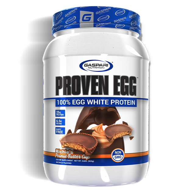 Gaspari Nutrition Proven Egg, Egg White Protein Powder, Peanut Butter Cup Flavor, 2lb bottle