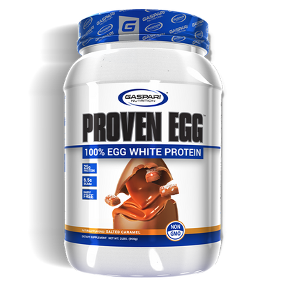 Gaspari Nutrition Proven Egg, Egg White Protein Powder, Salted Caramel Flavor, 2lb bottle